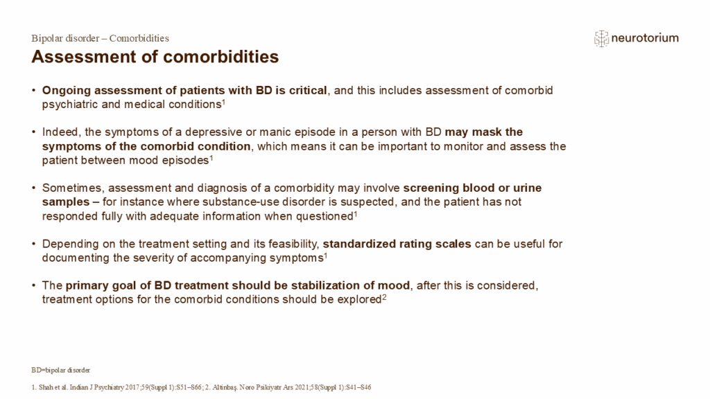 Assessment of comorbidities