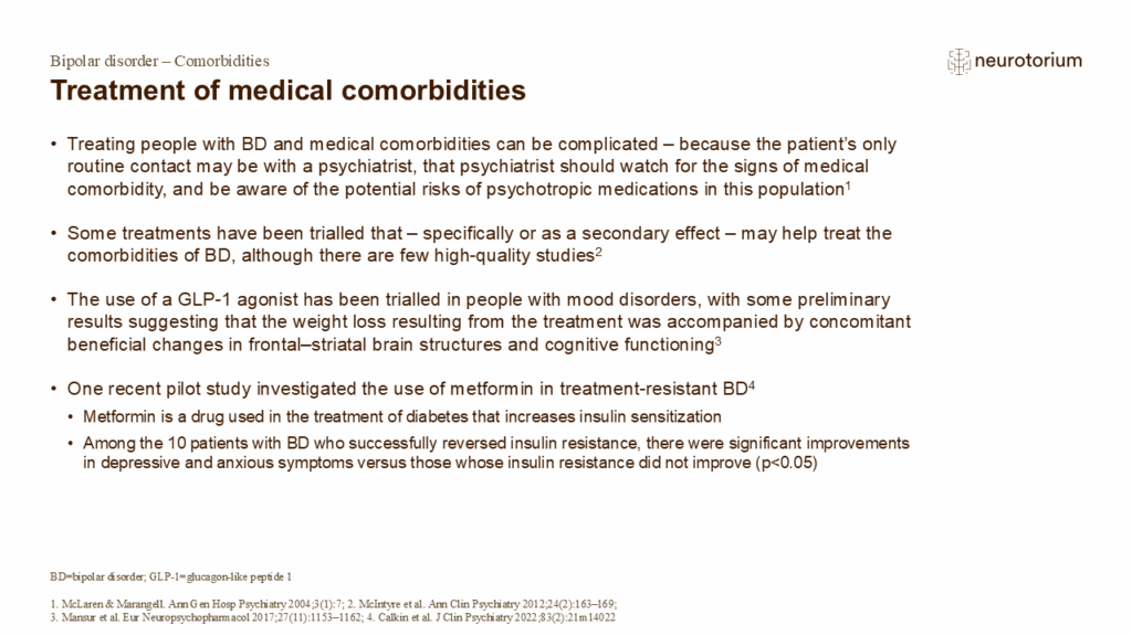 Treatment of medical comorbidities