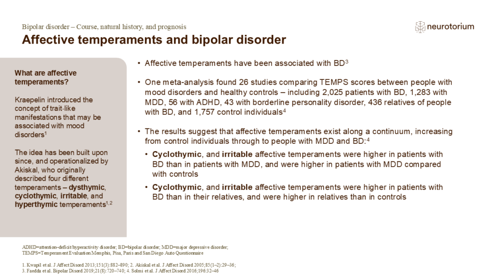 Affective temperaments and bipolar disorder 