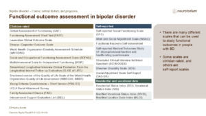 Functional outcome assessment in bipolar disorder