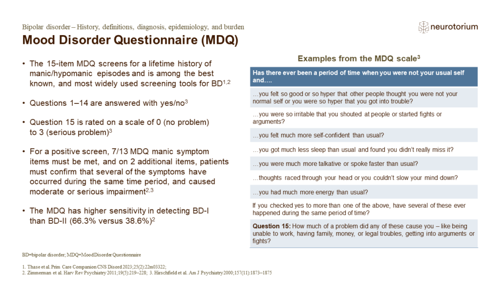 Mood Disorder Questionnaire (MDQ)