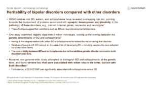 Heritability of bipolar disorders compared with other disorders