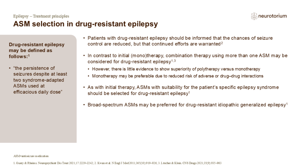 ASM selection in drug-resistant epilepsy - Neurotorium