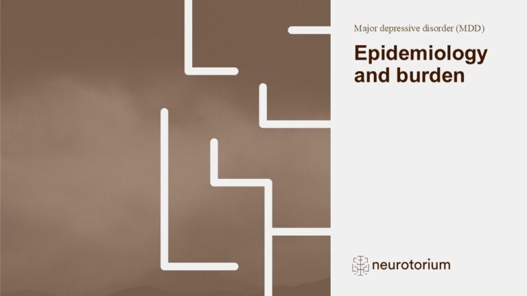 MDD - Epidemiology and burden