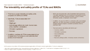 The tolerability and safety profile of TCAs and MAOIs