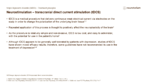 Neurostimulation – transcranial direct current stimulation (tDCS)