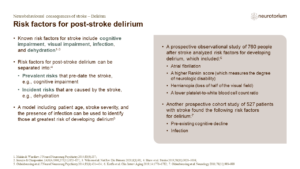 Risk factors for post-stroke delirium