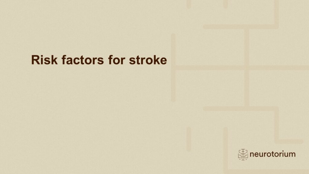 Risk factors for stroke - introduction