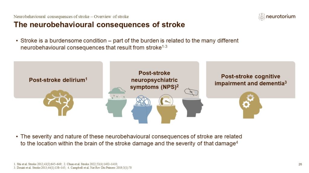 The neurobehavioural consequences of stroke consequences of stroke