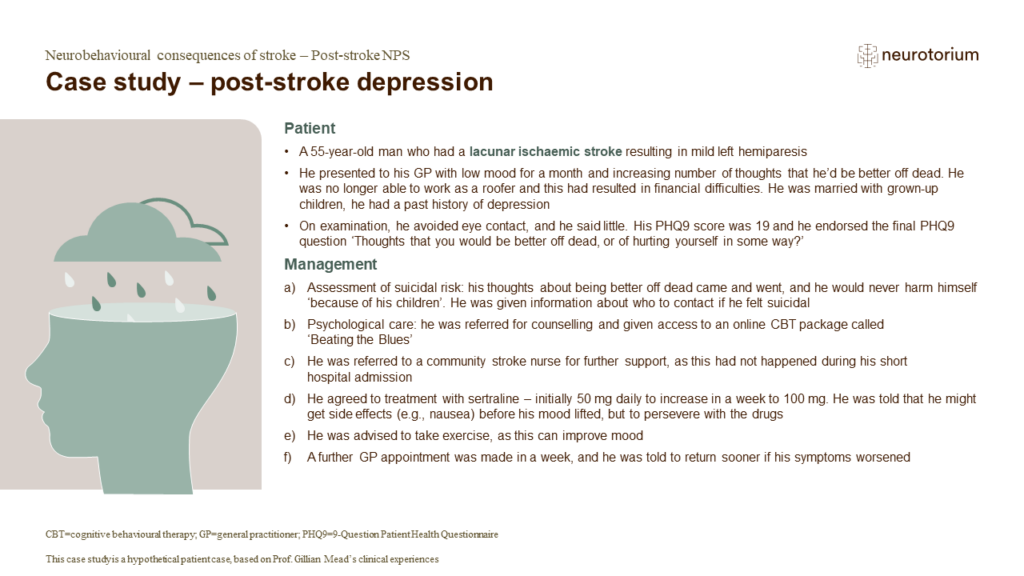 Case study – post-stroke depression