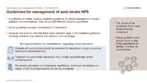 Guidelines for management of post-stroke NPS