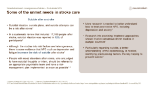 Some of the unmet needs in stroke care