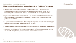 Mitochondrial dysfunction plays a key role in Parkinson’s disease