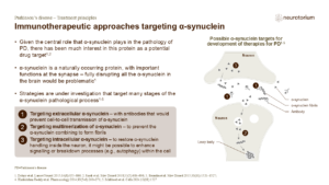 Immunotherapeutic approaches targeting α-synuclein